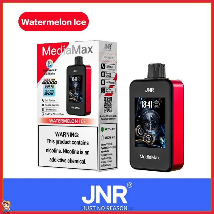 JNR MediaMax 40k puf - JNR vape pods gheata de pepene verde 486V18
