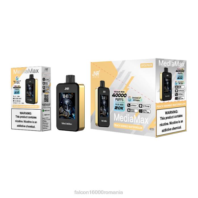 JNR MediaMax 40k puf - JNR vape shop piersic mango pepene verde 486V15