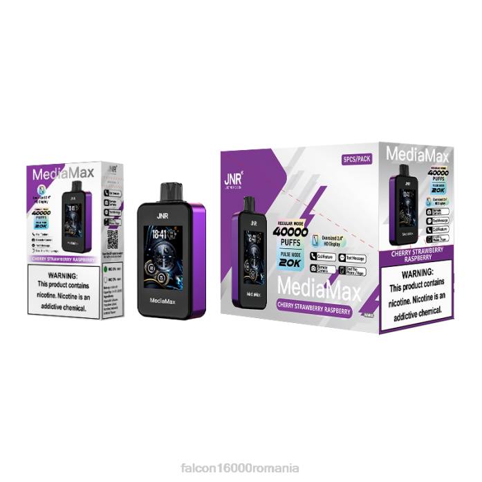 JNR MediaMax 40k puf - JNR vapes factory cireș căpșuni zmeură 486V14